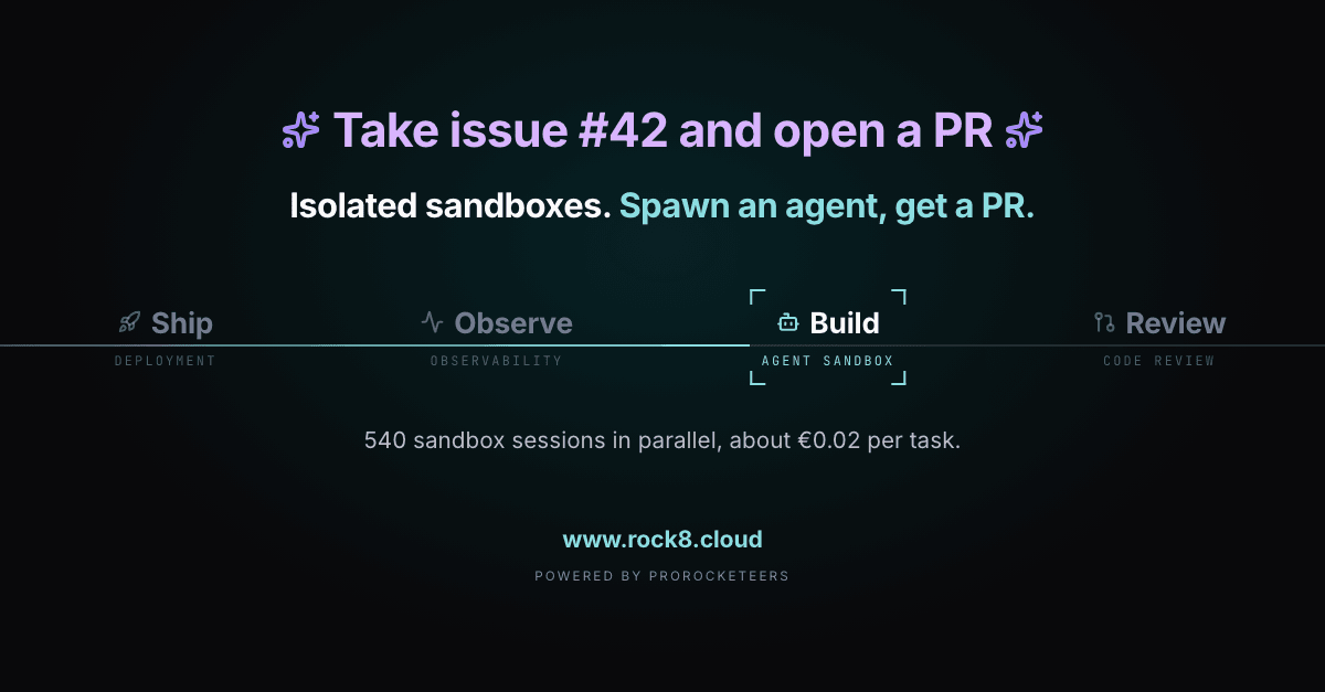The agent sandbox station: isolated sandboxes, spawn an agent and get a PR