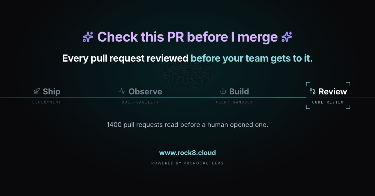 The code review station: every pull request reviewed before your team gets to it