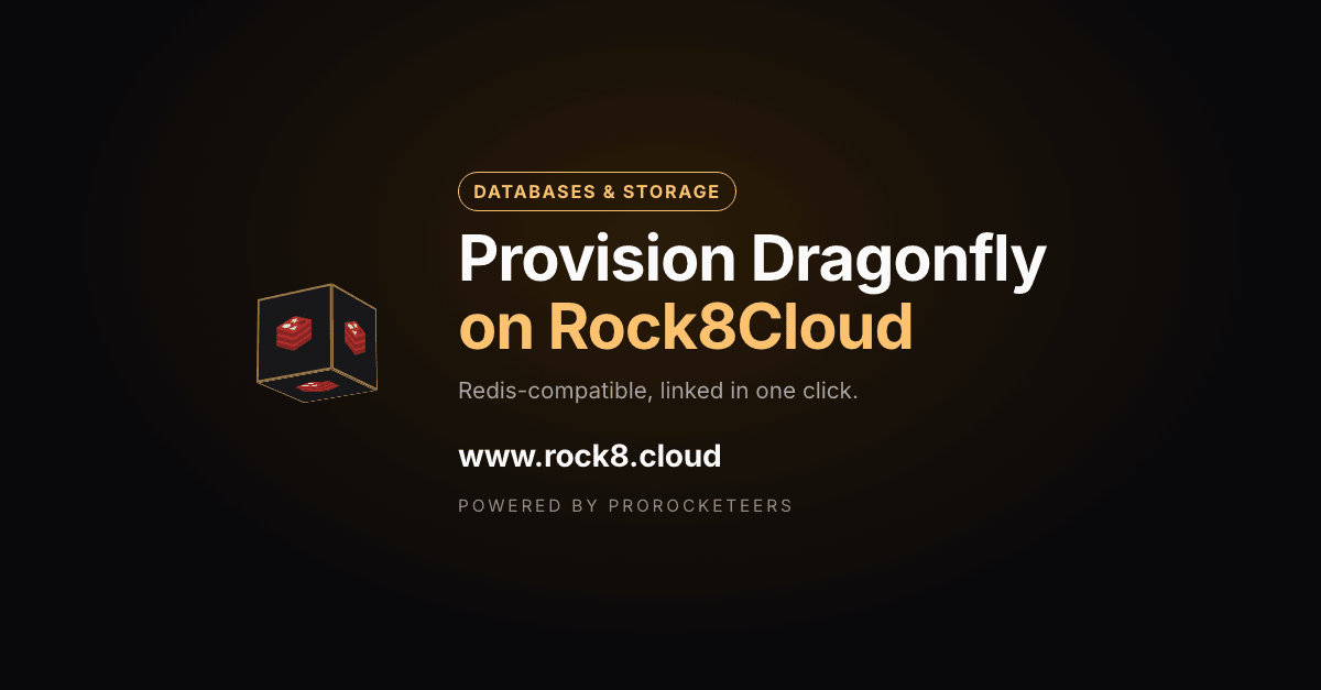 How to provision Dragonfly (Redis) on Rock8Cloud