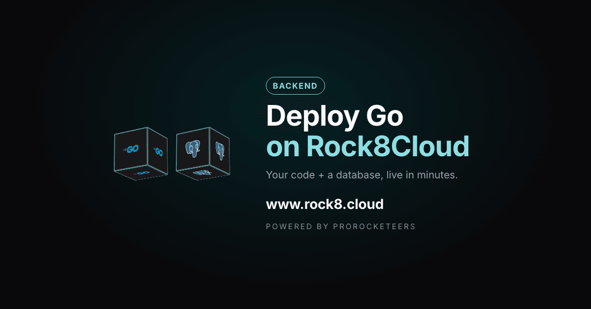 How to deploy Go on Rock8Cloud