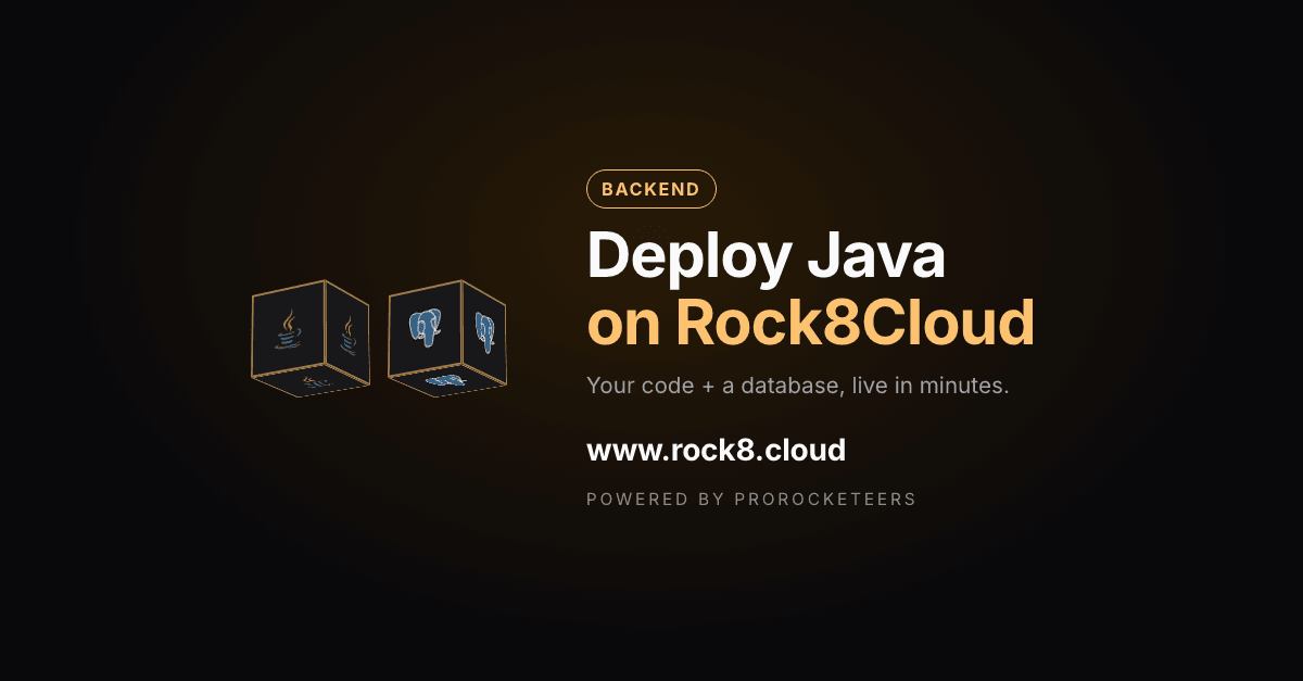 How to deploy Java on Rock8Cloud
