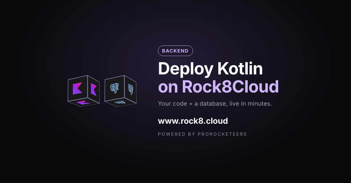 How to deploy Kotlin on Rock8Cloud