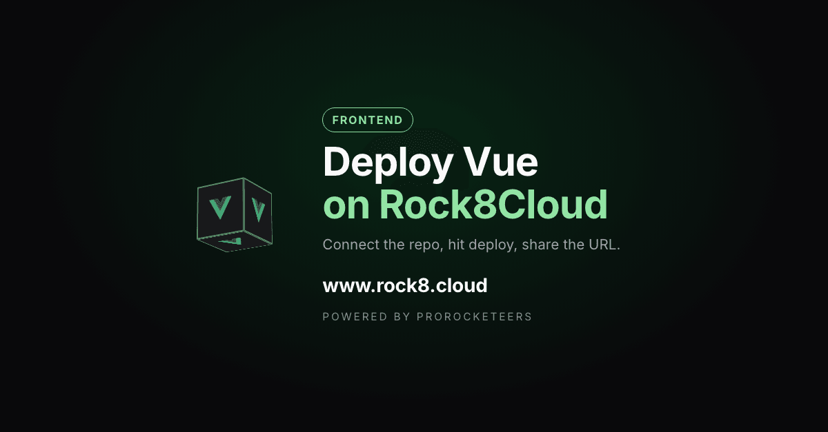 How to deploy Vue on Rock8Cloud